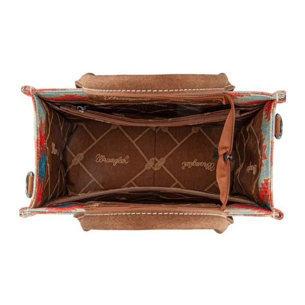 Wrangler Aztec Print Tote Crossbody Bag